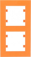 Рамка двухместная Makel Karea вертикальная оранжевый