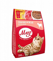 Корм Мяу для взрослых кошек с мясом 300 г