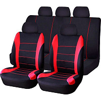 Комплект чехлов на сиденья универсал Auto Assistance TY1842-2 черный с красным