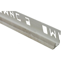 Уголок для плитки ОМиС внутренний ПВХ 9 мм 2,5м мрамор серый 