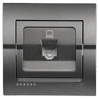Розетка компьютерная Lezard Deriy темно-серый металлик 702-2929-139
