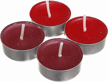 Свеча-таблетка ароматизированная Kyiv Candle Factory Сладкие сны У7071 красный 4 шт 