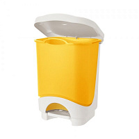 Ведро для мусора Tontarelli Идея 18 л желтый/белый 4015 TO
