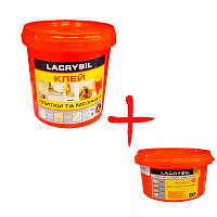 Клей для плитки Lacrysil Крепче сухих смесей 3 кг+1 кг