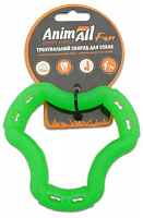 Игрушка AnimAll для собак кольцо 6 сторон 12см зеленое 88205