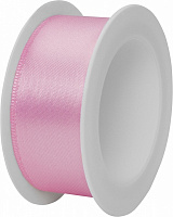 Лента декоративная STEWO Satin spool light pink 2,5 см 3 м светло-розовый 