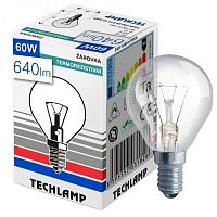 Лампа накаливания Techlamp P45 60 Вт E14 230 В прозрачная 