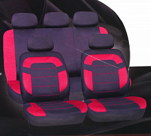 Комплект чехлов на сиденья универсальных AA2726-2 черный с красным