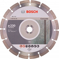 Диск алмазный отрезной Bosch Standart for Concrete 230x2,3x22,2 бетон 2608602200