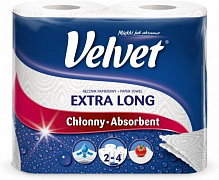 Бумажные полотенца Velvet Extra Long двухслойная 2 шт.