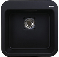 Мойка для кухни ScandiSPA Cube 500 черная с сифоном 