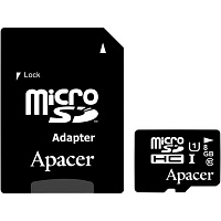 Карта памяти Apacer microSDHC 8 GB Class 10 UHS-I U1+adapter