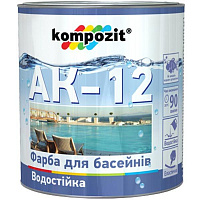 Краска Kompozit для бассейнов АК-12 голубой мат 0,9кг