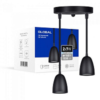 Светильник светодиодный Global GPL-01C 4100K 2x14 Вт черный 