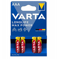 Батарейка Varta Longlife Max Power AAA (R03, 286) 4 шт. (04703101404) 