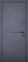 Дверь входная Abwehr КТМ 76 096 Л (7021Т+АТЦ) Kale2 NEW ЧФ антрацит / RAL 7024 2050x960 мм левая