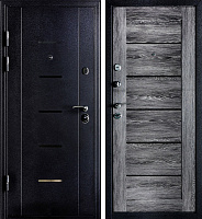 Дверь входная Двері БЦ Верховина (Шале) черный муар 2050x960 мм правая