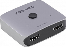 Сплиттер Promate Switch-HDMI 4K 60Hz серебристый (switch-hdmi.silver) 
