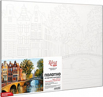 Холст на картоне с контуром Амстердам Пейзаж №2 30х40 см Rosa Start 