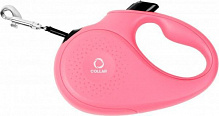 Поводок-рулетка Collar для собак XS 12 кг 3 м лента розовый