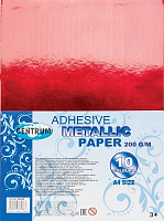 Бумага для дизайна Metallic на самокляющейся основе А4 10 цветов Centrum