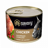 Консерва для стерилизованных котов Savory курятина 200 г