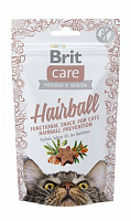 Лакомство Brit Care Hairball для профилактики появления комков шерсти, с уткой, 50 г