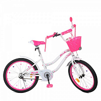 Велосипед детский PROF1 Star SKD75 белый с розовым Y2094-1K 