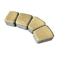 Тротуарная плитка Brukland Римский камень желтый Н= 60 мм