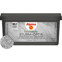 Декоративная краска Alpina с металлическим блеском серебристый металлик 1 л
