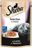 Корм Sheba Selection in Sauce с лососем в соусе 85 г