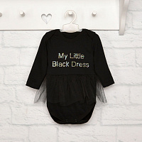 Боди для девочки Blanka Мое маленькое черное платье р.86 черный 12840 