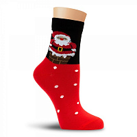Носки женские Cool Socks Дед Мороз 1797 р. 23-25 красный 