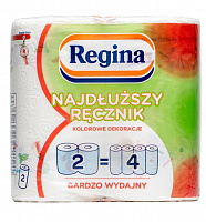 Бумажные полотенца Regina с декором 20,7 м двухслойная 2 шт.