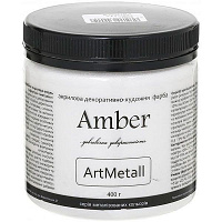 Декоративная краска Amber акриловая серебряный 0.4кг
