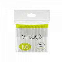 Ватные палочки Vintage 100% Pure Soft Cotton 100 шт. (мягкая)