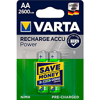 Аккумулятор Varta Rechargeable Accu 2600 mAh 2 Ni-MH (READY 2 USE) AA (R6, 316) 2 шт. (05716101402) 