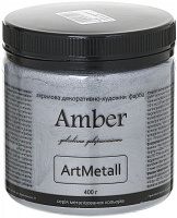 Декоративная краска Amber акриловая темное серебро 0.4кг