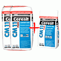 Комплект клей для плитки Ceresit CM11 25 кг 2 шт + 5 кг