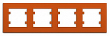 Рамка четырехместная Makel Karea горизонтальная оранжевый