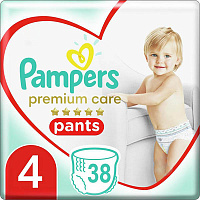Подгузники-трусики Pampers Premium Care Pants Maxi 4 9-15 кг 38 шт.