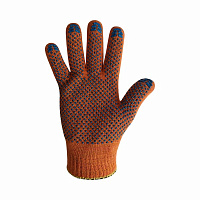 Перчатки UP! (Underprice) 10 кл., оранжевые с покрытием ПВХ точка XL (10) 810