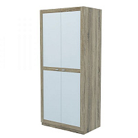 Шкаф для одежды Aqua Rodos 2д Malaga белый / дуб сонома 