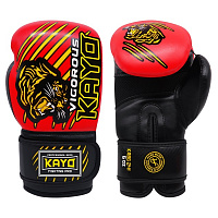 Боксерские перчатки KRBG-241 RED-4 4oz черный/красный