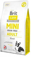 Корм Brit Care Mini Grain Free Adult для собак мелких пород с ягненком, 2кг, 170770