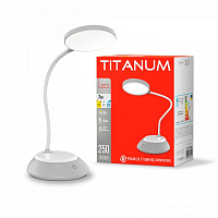 Настольная лампа офисная TITANUM 1x7 Вт серый 26843 