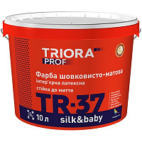 Краска латексная водоэмульсионная Triora TR-37 silk&baby шелковистый мат белый 3л 