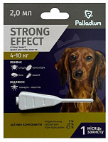 Капли для собак 4-10 кг Palladium Strong Effect от блох, клещей и комаров 2 мл
