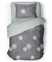 Комплект постельного белья Аir Dandelion 1,5 серый с рисунком UP! (Underprice) 