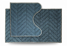 Набор ковриков Dariana Little 44x70+44x40 с вырезом синий